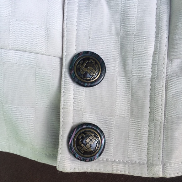 Pierre Cardin Mens Jacket White Large Designer Italian Windbreaker White Coat - Picture 9 of 16